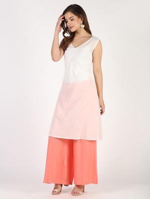 block printed layered kurta - 16308029 - Standard Image - 2