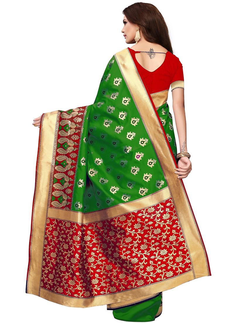 conversational zari motif banarasi saree with blouse - 16308655 - Zoom Image - 2