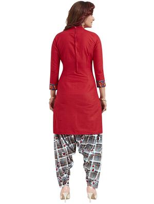 printed unstitched patiyala suit - 16308766 - Standard Image - 2