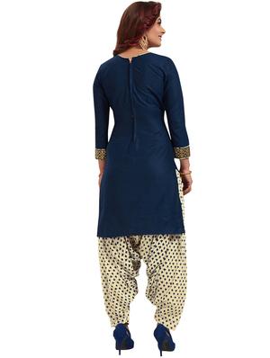 printed unstitched patiyala suit - 16308768 - Standard Image - 2