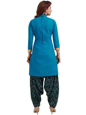 printed unstitched patiyala suit - 16308773 - Standard Image - 2