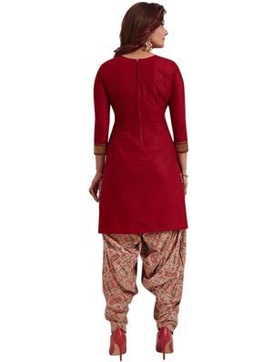 printed unstitched patiyala suit - 16308774 - Standard Image - 2