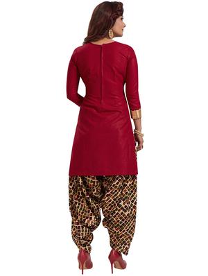 printed unstitched patiyala suit - 16308776 - Standard Image - 2
