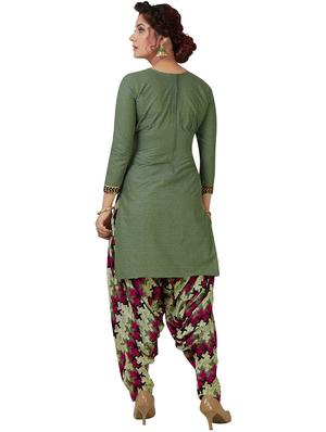 printed unstitched patiyala suit - 16308777 - Standard Image - 2