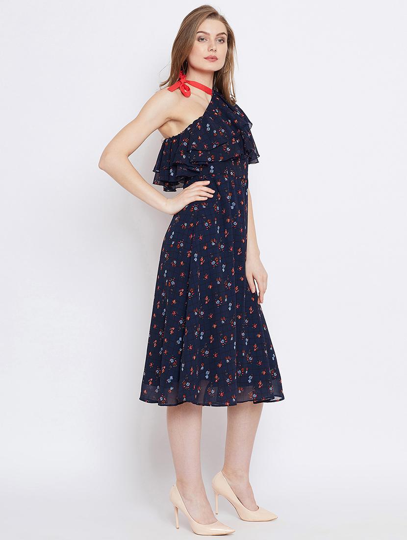 tie knot ruffled a-line dress - 16308839 - Zoom Image - 2