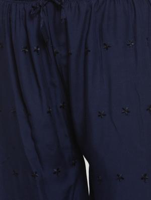 Solid embroidered palazzo - 16309468 - Standard Image - 5