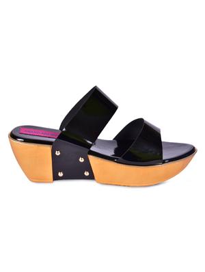 black platforms wedges - 16309837 - Standard Image - 2
