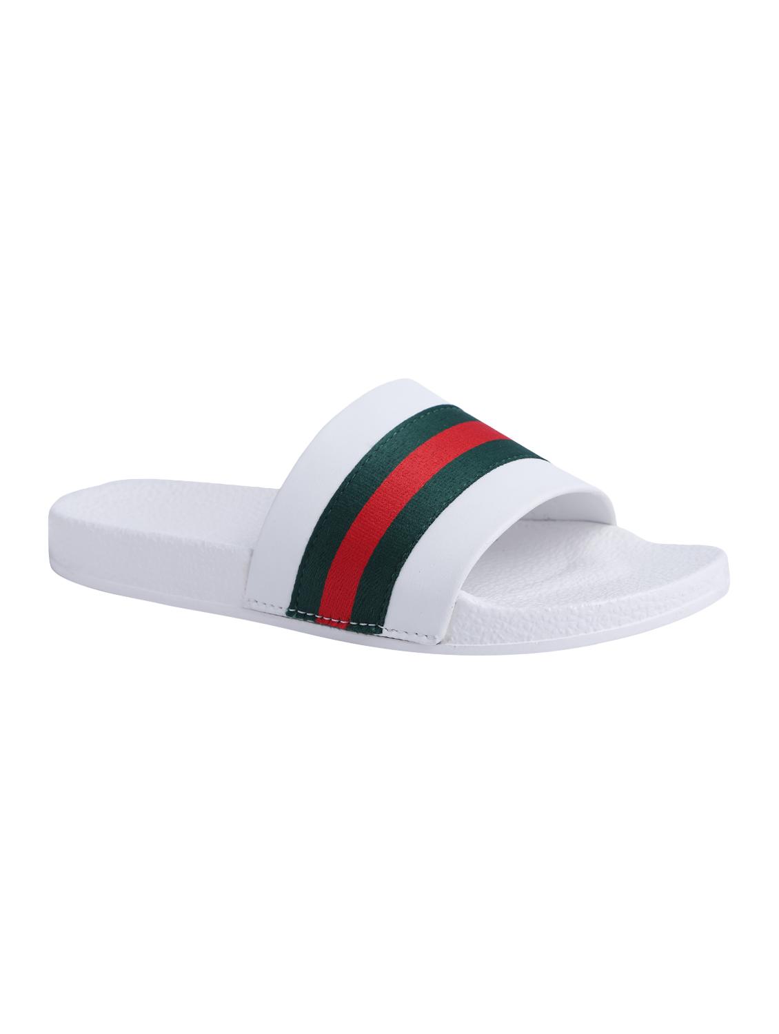 white rubber slip on flip flops - 16310332 - Zoom Image - 2