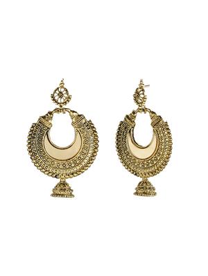 gold brass jhumka earring - 16310554 - Standard Image - 2