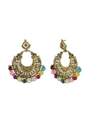 multi colored brass drop earring - 16310557 - Standard Image - 2
