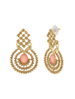 gold brass drop earring - 16310572 - Standard Image - 2