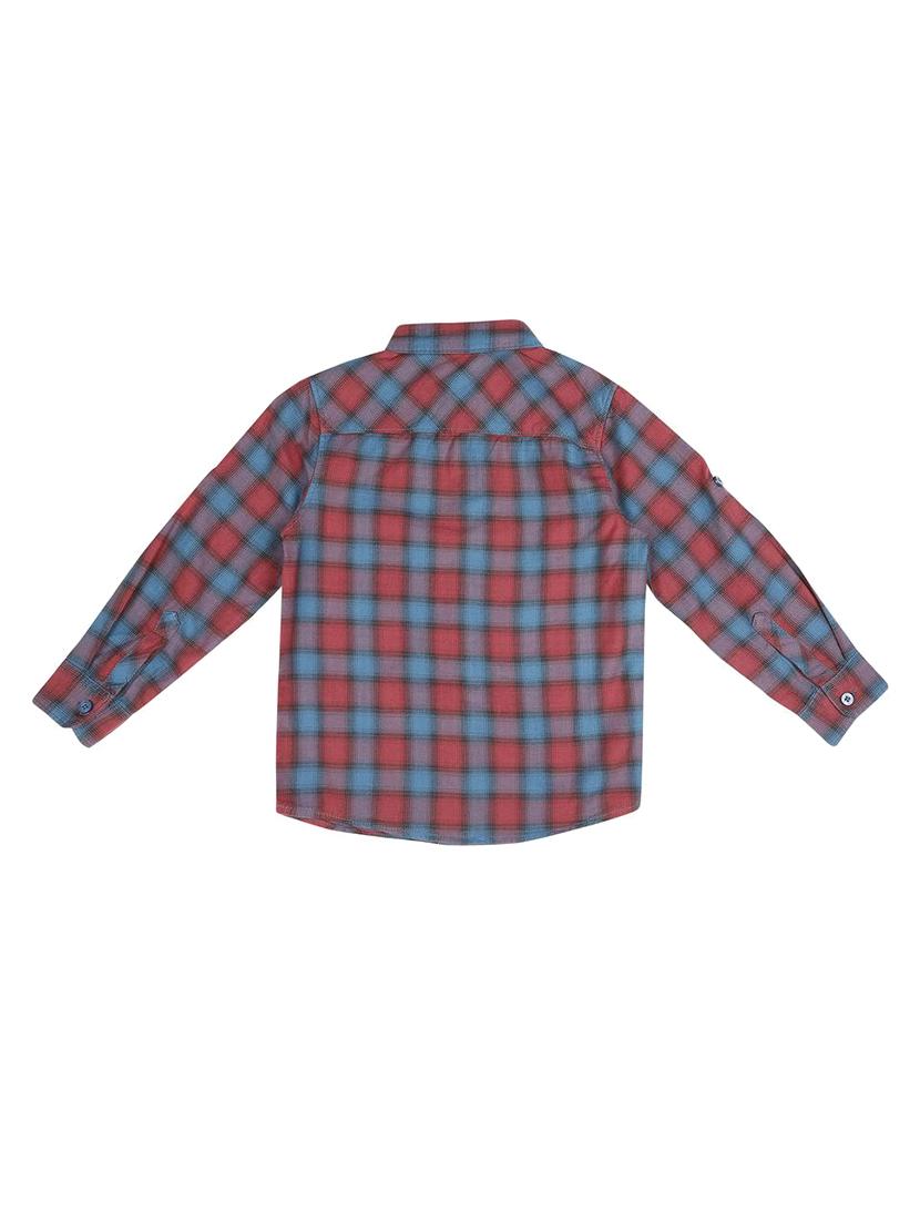 roll up sleeved checkered shirt - 16311014 - Zoom Image - 2
