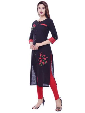 embroidered straight kurta - 16311179 - Standard Image - 2