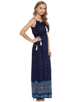 tie knot detail printed maxi dress - 16311650 - Standard Image - 2