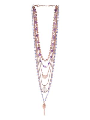 multi colored metal statement necklace - 16311677 - Standard Image - 2
