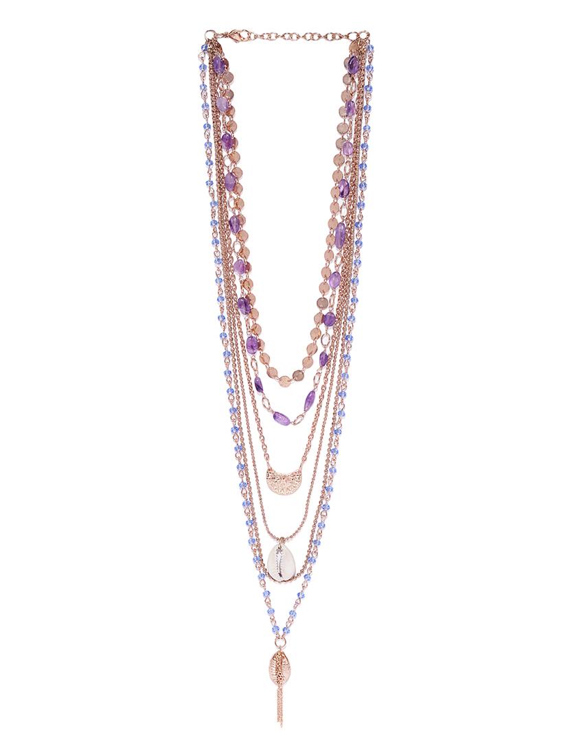 multi colored metal statement necklace - 16311677 - Zoom Image - 2