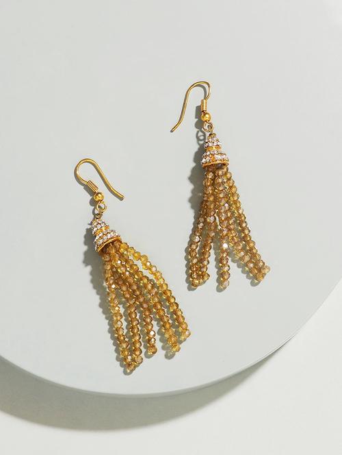 brown metal drop earring - 16311702 - Very Small Image - 1