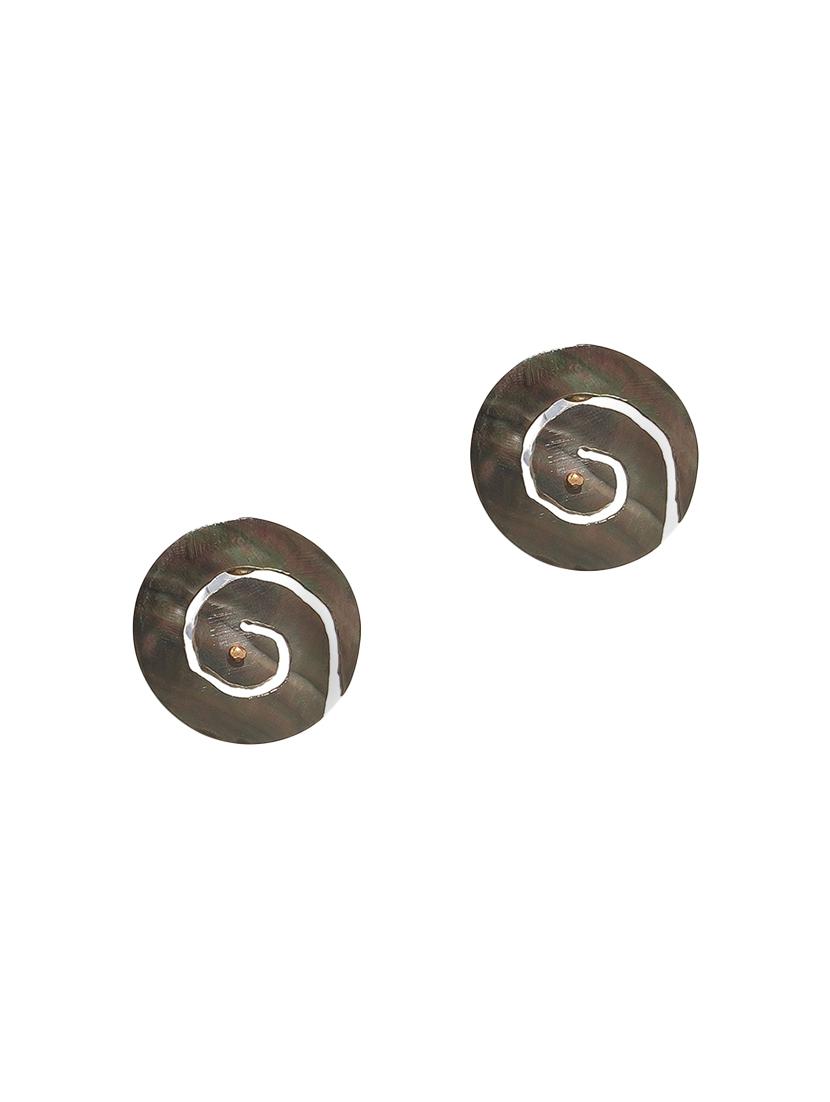 brown metal drop earring - 16311705 - Zoom Image - 2