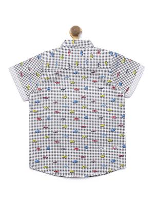 turn-up sleeved quirky shirt - 16311723 - Standard Image - 2