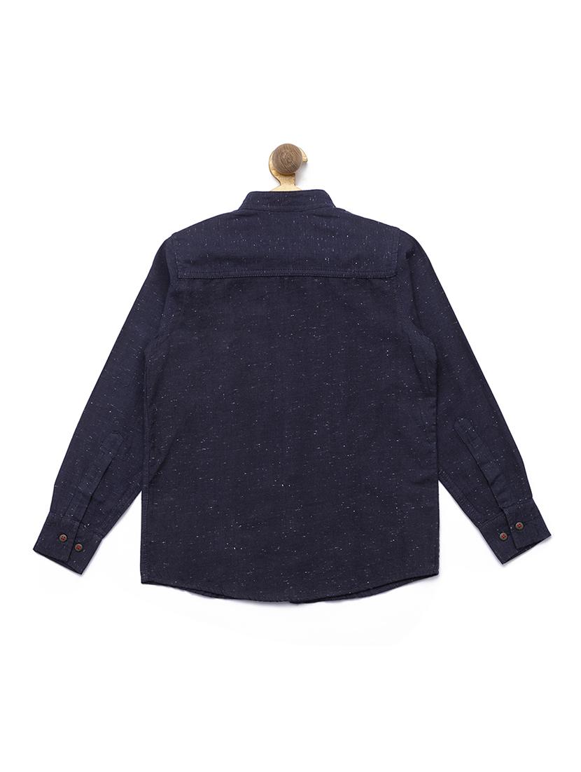 curved hem melange print shirt - 16311732 - Zoom Image - 2