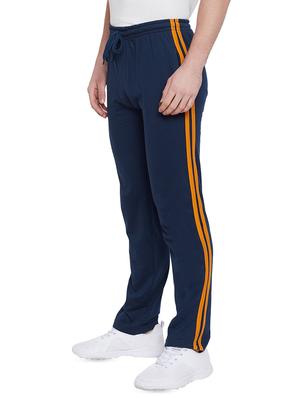 navy blue cotton full length track pant - 16312731 - Standard Image - 2