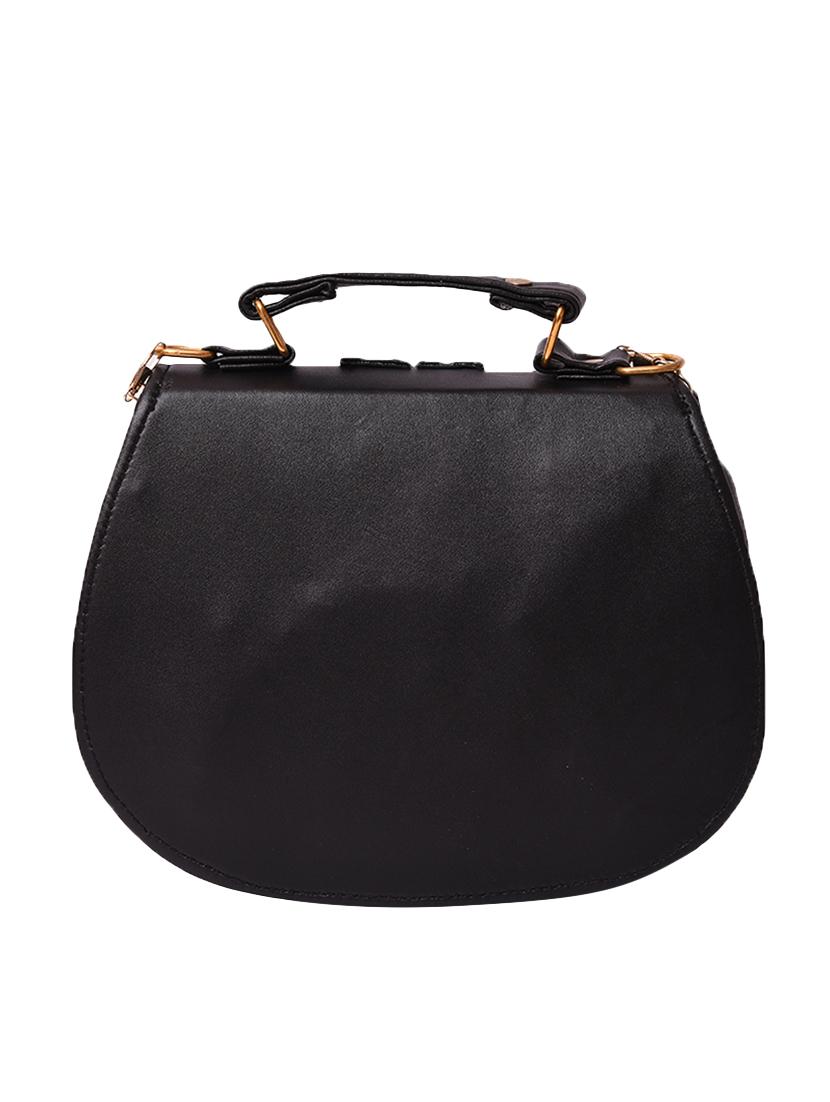 black leatherette (pu) regular sling bag - 16313273 - Zoom Image - 2