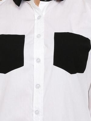 contrast pocket patch shirt - 16314132 - Standard Image - 5