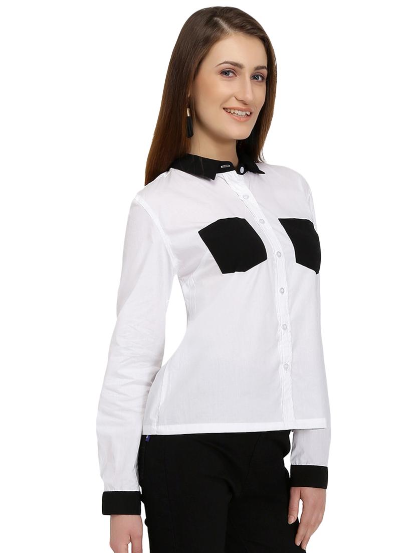 contrast pocket patch shirt - 16314132 - Zoom Image - 2