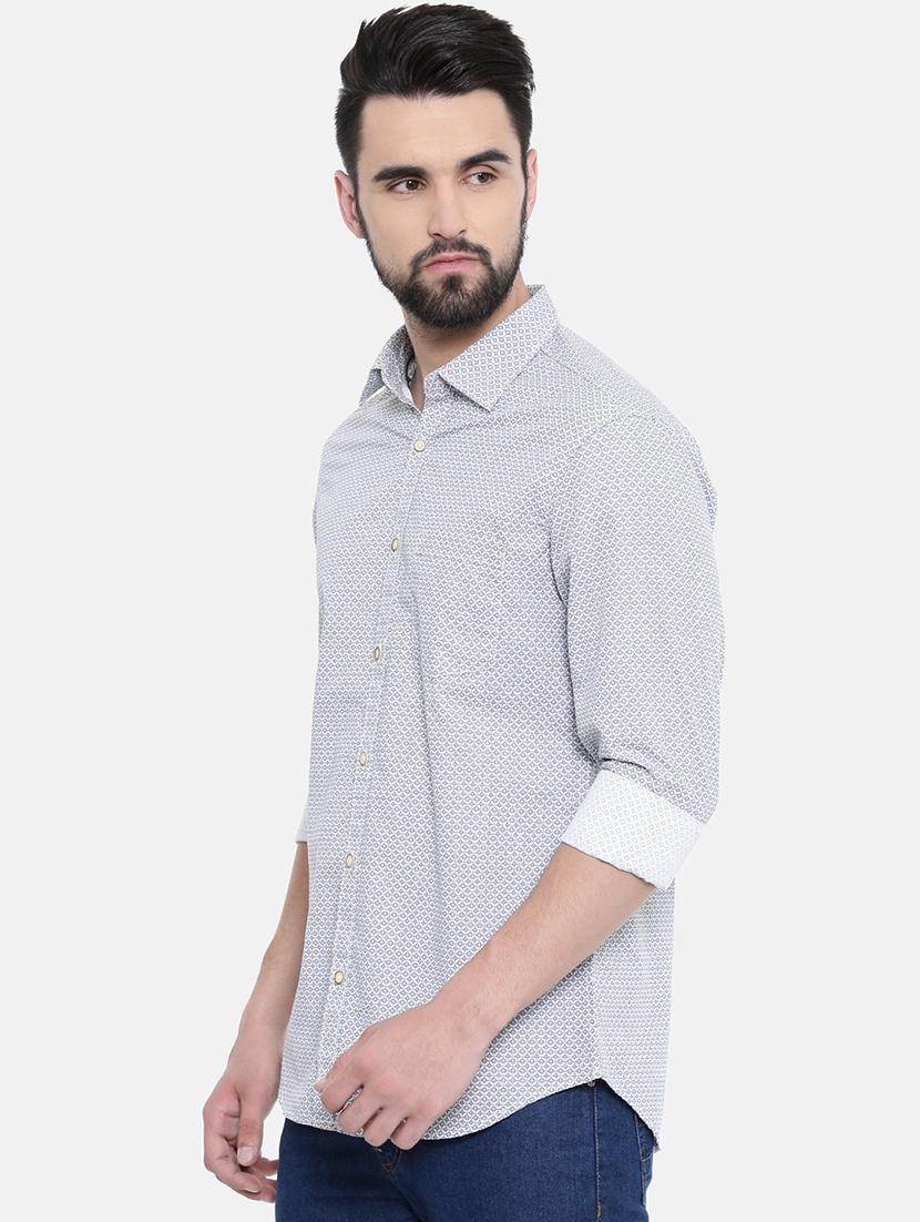 grey printed casual shirt - 16314176 - Zoom Image - 2