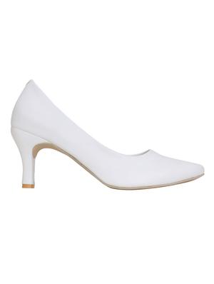 white slip on pumps - 16314187 - Standard Image - 2