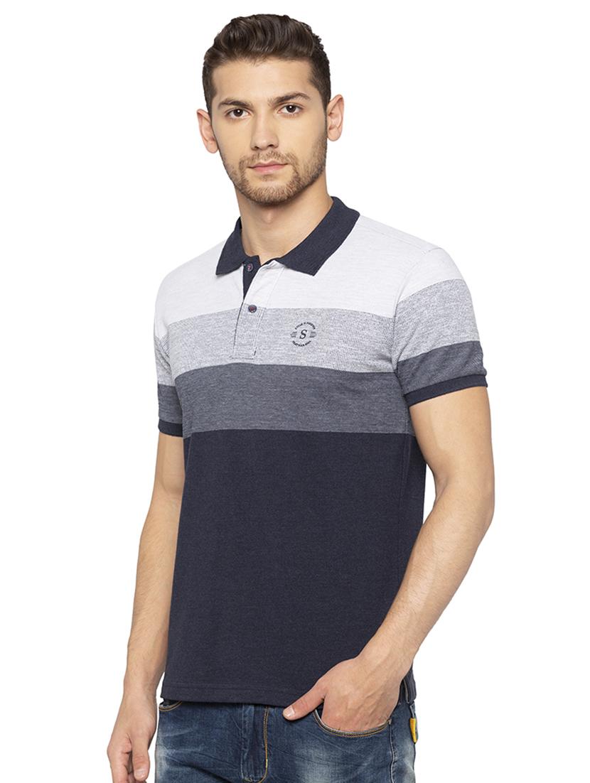 blue striped polo t-shirt - 16314348 - Zoom Image - 2