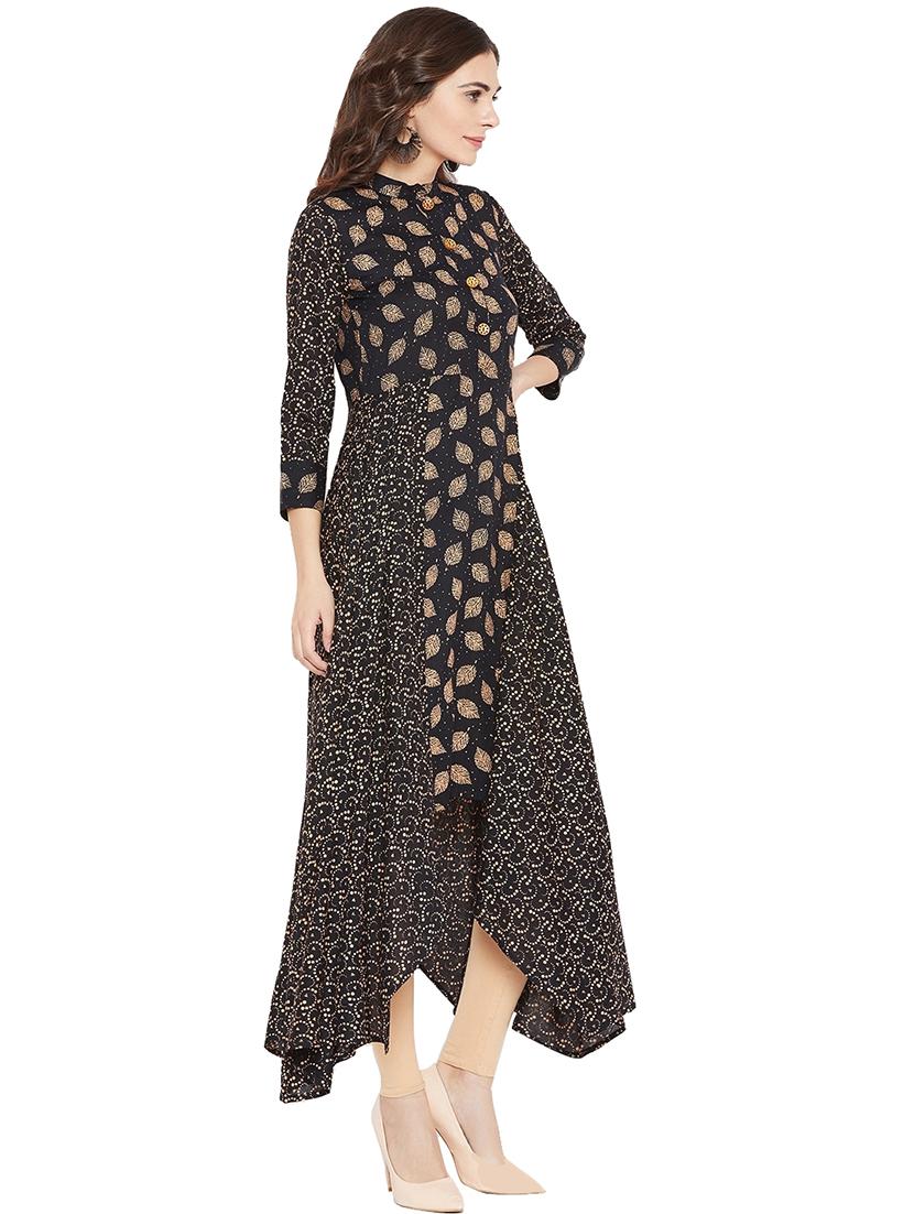 printed high low kurta - 16314867 - Zoom Image - 2