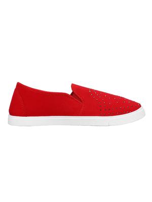 red slip on casual shoes - 16315174 - Standard Image - 2