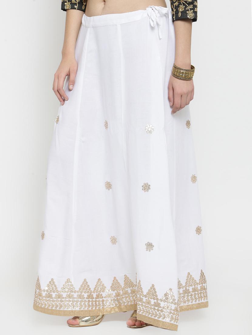 gota patti flared skirt - 16315203 - Zoom Image - 2