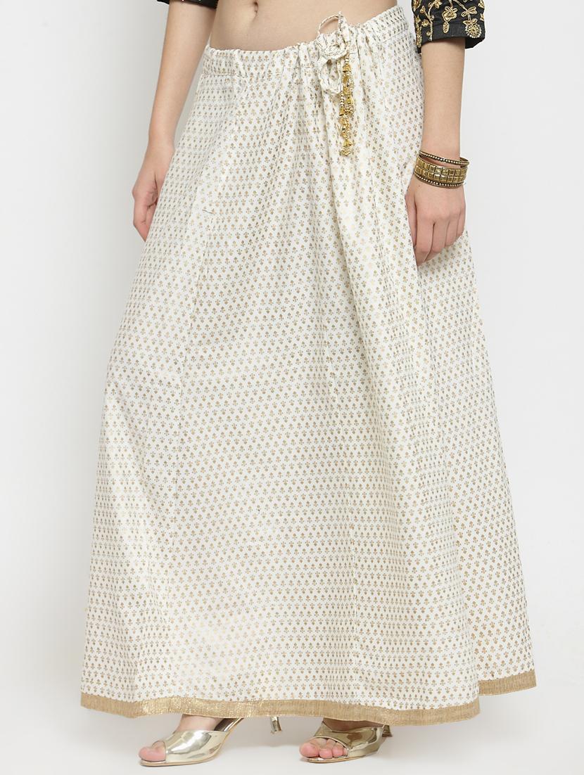 foil printed flared skirt - 16315209 - Zoom Image - 2