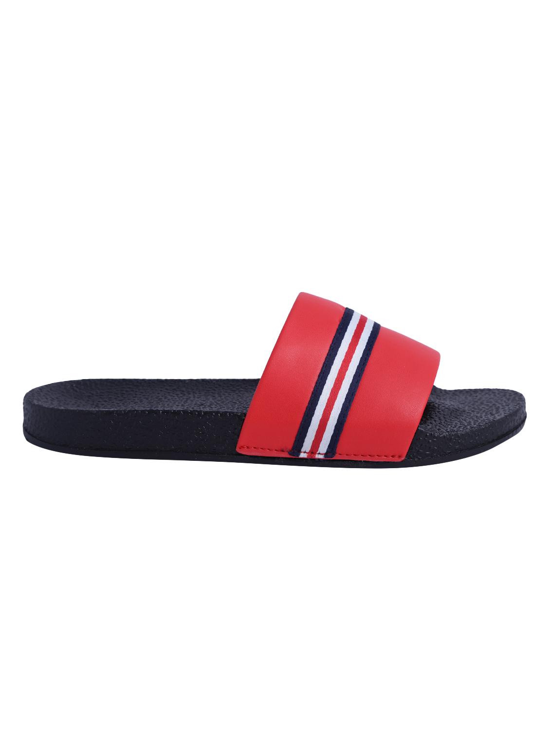 red leatherette slip on flip flops - 16315733 - Zoom Image - 2