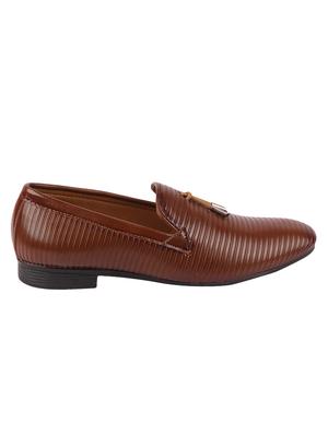 tan leatherette tassel slip ons - 16316359 - Standard Image - 2