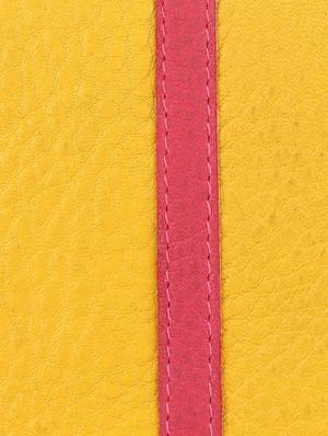 yellow leather regular clutch - 16317276 - Standard Image - 5