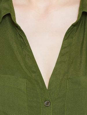 rolled up sleeved solid shirt - 16319136 - Standard Image - 5