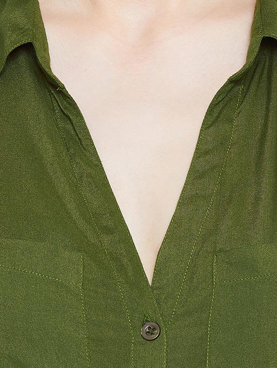 rolled up sleeved solid shirt - 16319136 - Zoom Image - 5
