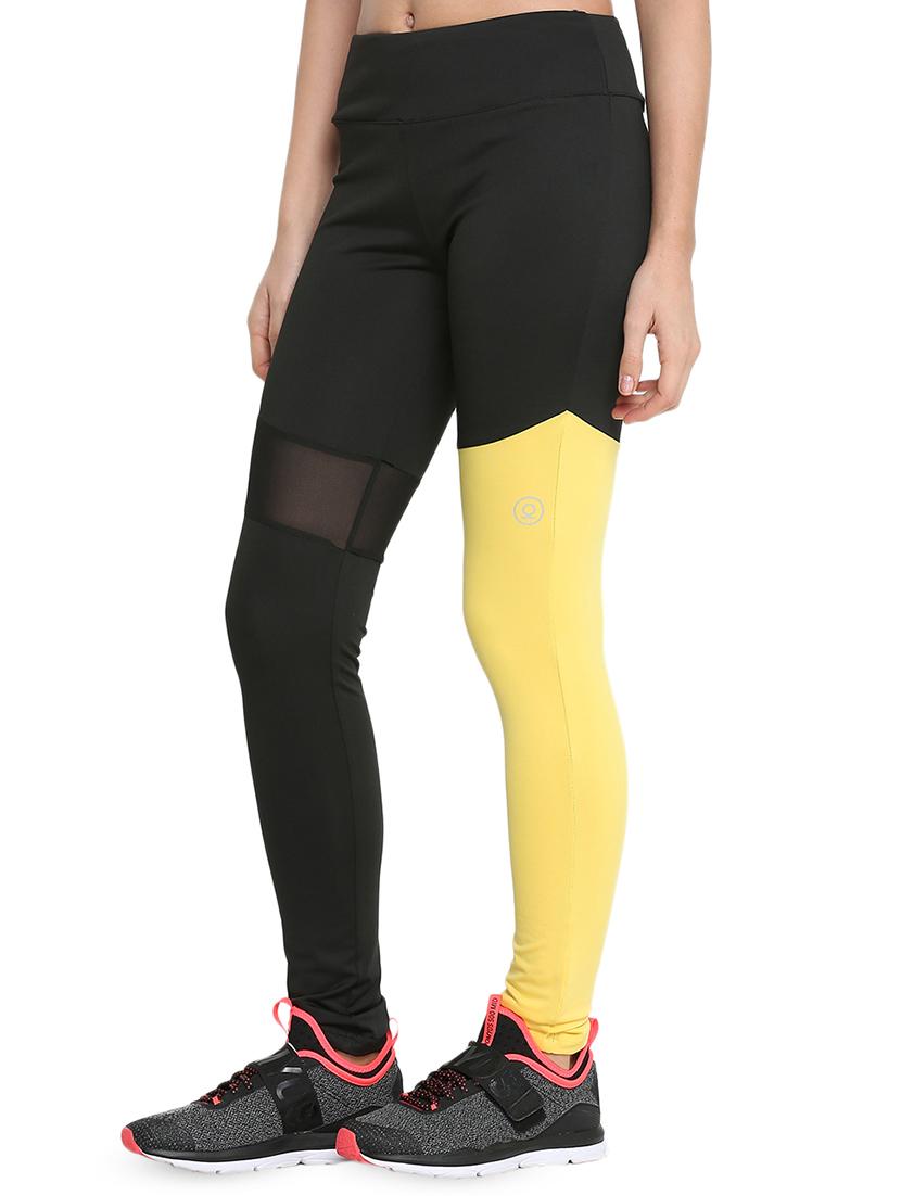 mesh panel color block yoga pant - 16319278 - Zoom Image - 2