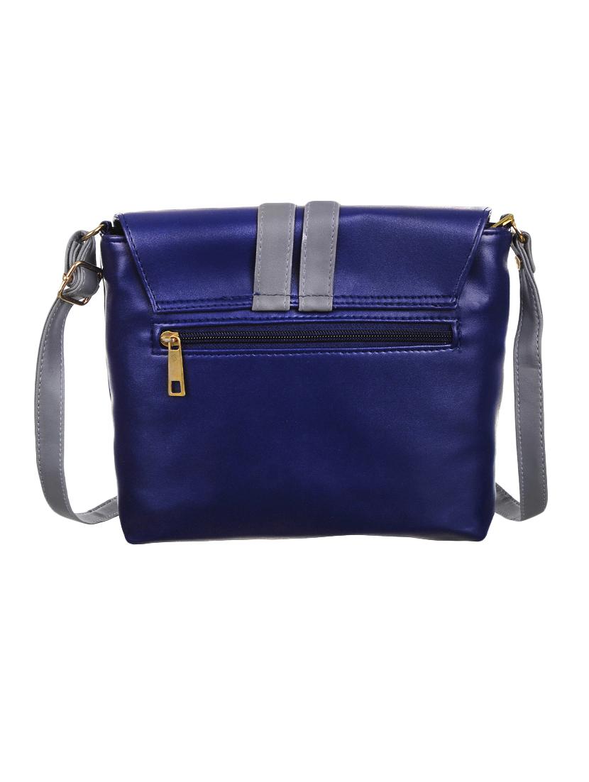 blue leatherette (pu) regular sling bag - 16319491 - Zoom Image - 2