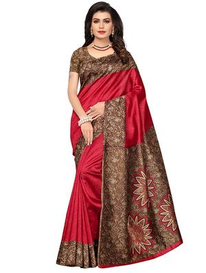 set of 2 multicolor printed saree combo with blouse - 16319622 - Standard Image - 2