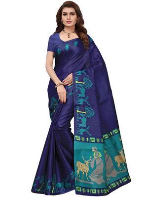 set of 2 multicolor printed saree combo with blouse - 16319623 - Standard Image - 2