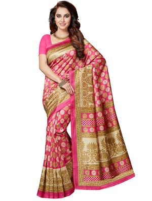set of 2 multicolor printed saree combo with blouse - 16319628 - Standard Image - 2