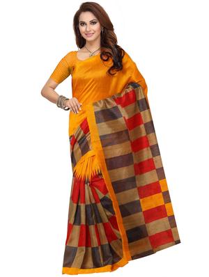 set of 2 multicolor printed saree combo with blouse - 16319634 - Standard Image - 2