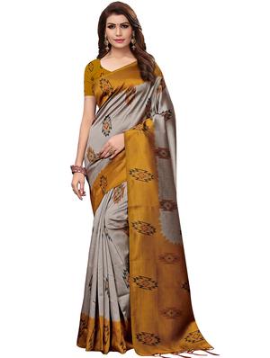 set of 2 multicolor printed saree combo with blouse - 16319763 - Standard Image - 2