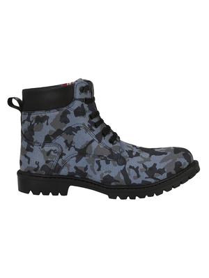 blue leatherette high ankle boots - 16319797 - Standard Image - 2