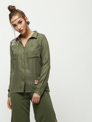 pocket patch embroidered shirt - 16320274 - Standard Image - 2