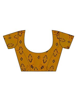 ikat printed saree with blouse - 16320362 - Standard Image - 2